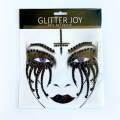 Halloween Glitter Rhinestone Crystal Diamond Face Tattoo Temporary Jewel Art Sticker Happy Game Double Face Sticker